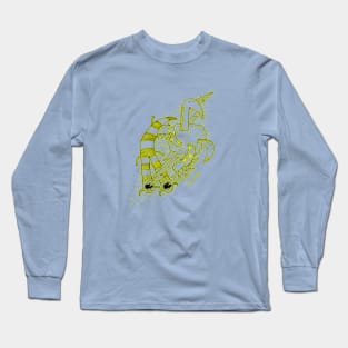 Cloud Monsters Black & Yellow Long Sleeve T-Shirt